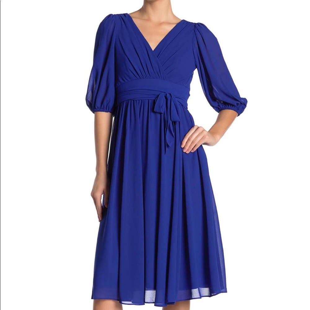 Elegant Blue Women's Dress